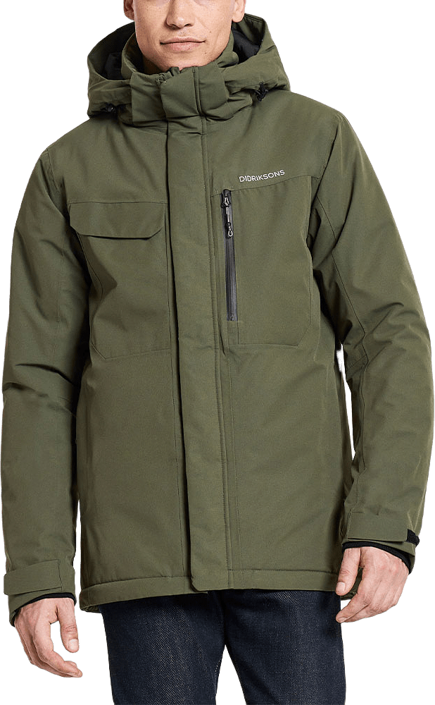 Stefan Men's Jacket, från Didriksons, i färgen Deep Green.