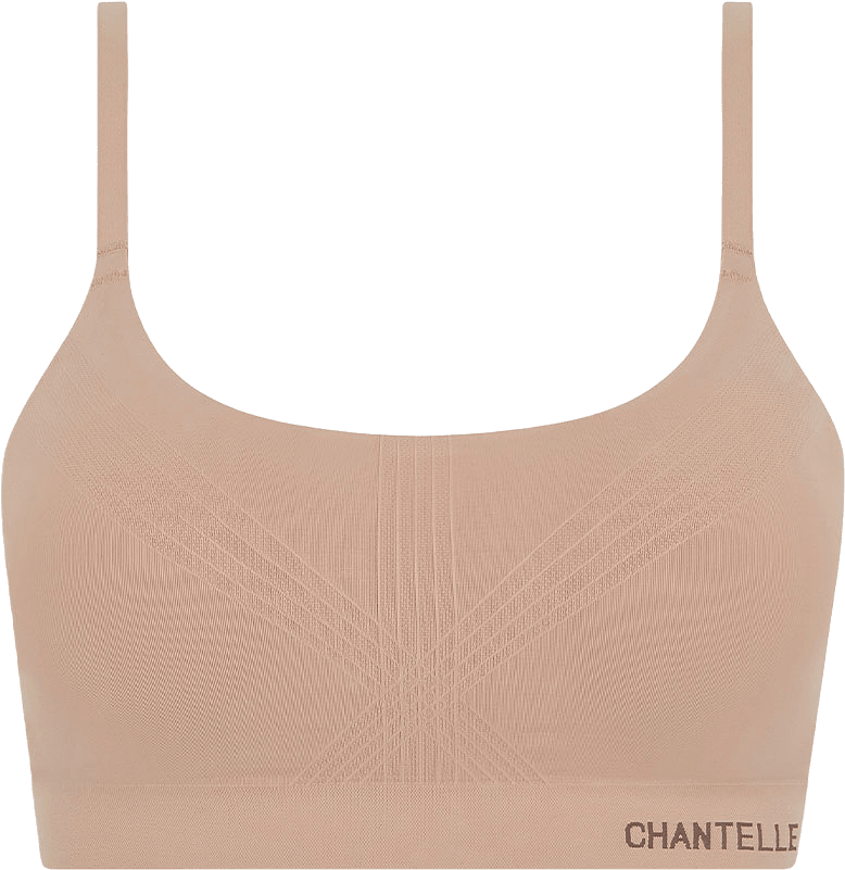 Smooth Comfort Wirefree Support T-Shirt Bra, från Chantelle, i färgen Clay Nude.