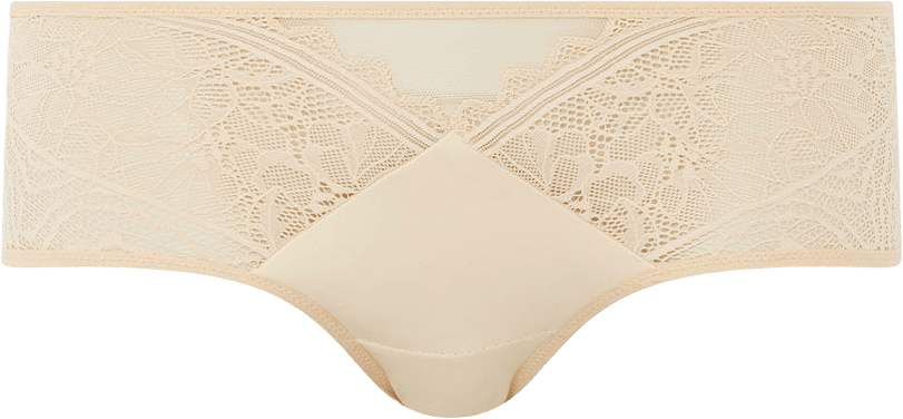 Floral Touch Shorthy, från Chantelle, i färgen Golden Beige.