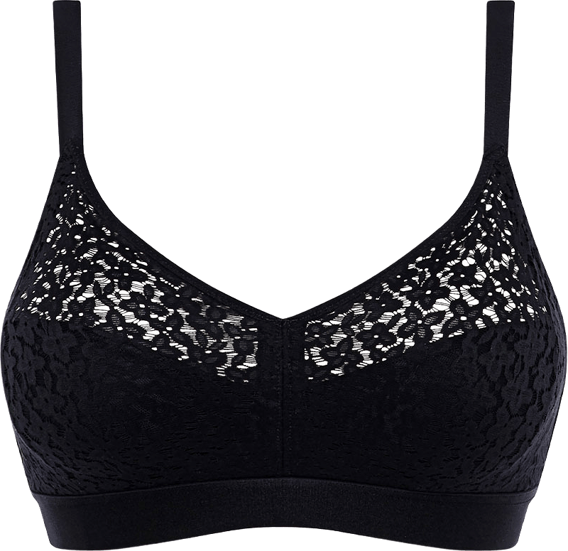 Norah Wirefree Support Bra, från Chantelle, i färgen Black.