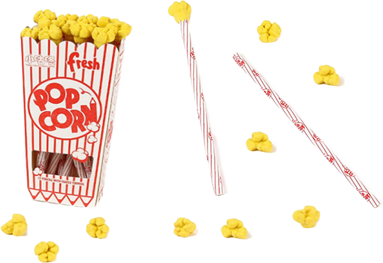 Pennset Popcornbägare 12 st med sudd, från SUNTOY.