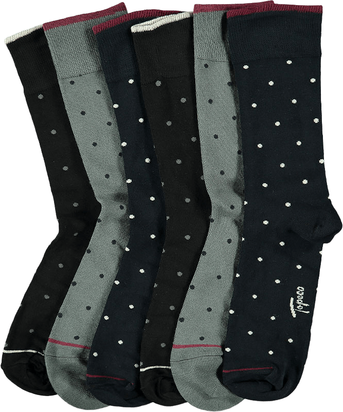 Strumpa Bambu, 6-pack, från Topeco, i färgen Multi.