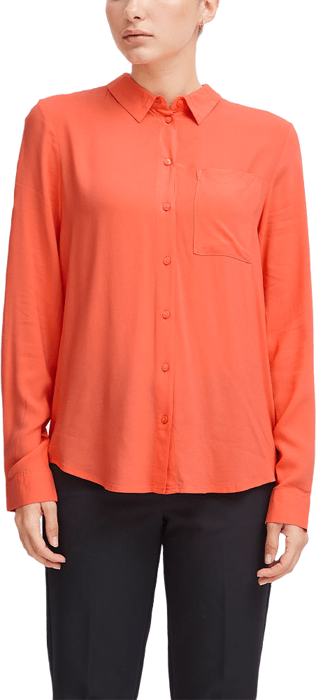 Main Shirt, från ICHI, i färgen Hot Coral.