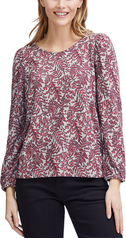 FRSOFT T-shirt, från Fransa, i färgen Carmine Rose Aop 03c.