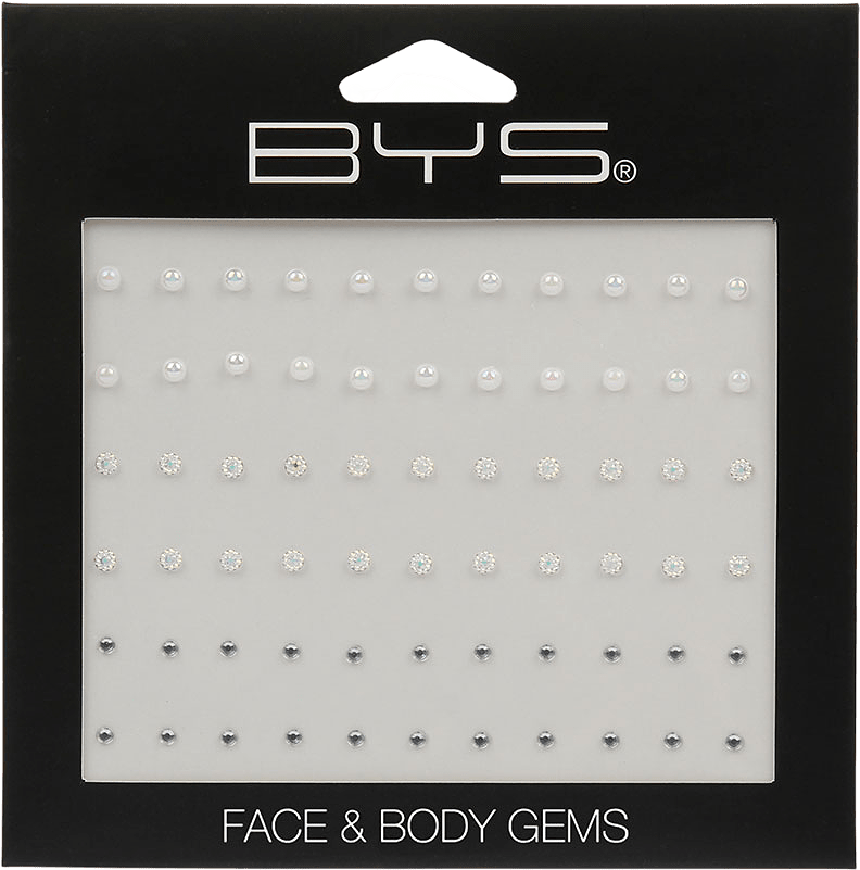 Face & Body Gems White & Clear, från BYS, i färgen White.