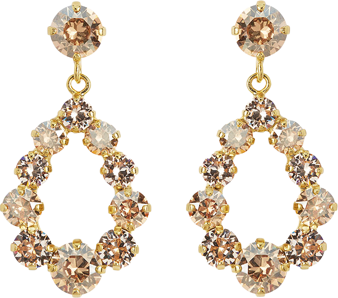 Mini Delia Earrings, från Caroline Svedbom, i färgen Golden Combo G.