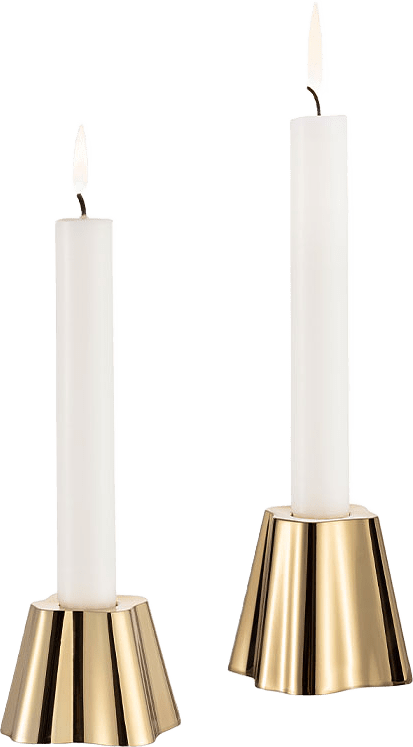 Aalto ljusstake 50+65mm mässing 2set, från Iittala, i färgen Mässing.