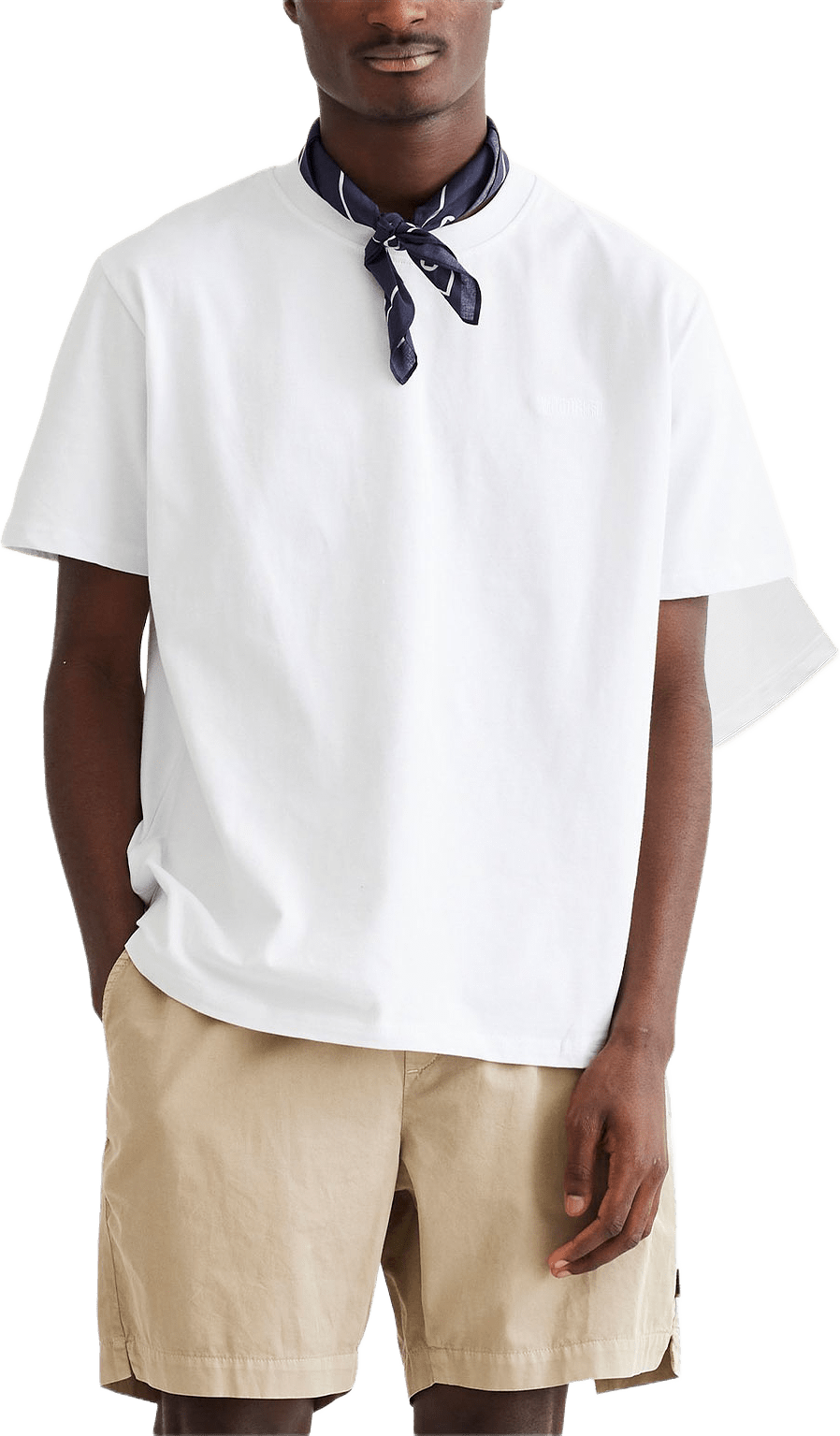 Baine Base tee, från Woodbird, i färgen White.