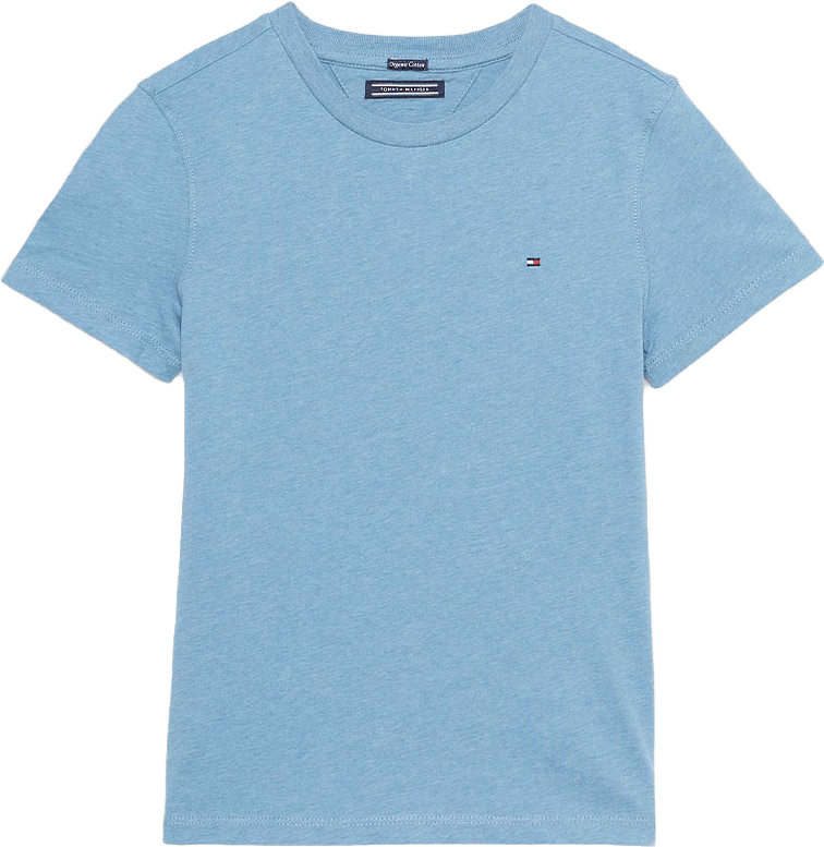 BOYS BASIC CN KNIT S/S, från Tommy Hilfiger, i färgen Dark Allure Heather.