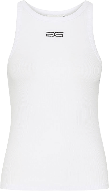 DrewGZ sl logo tank T-shirt, från Gestuz, i färgen Bright White.