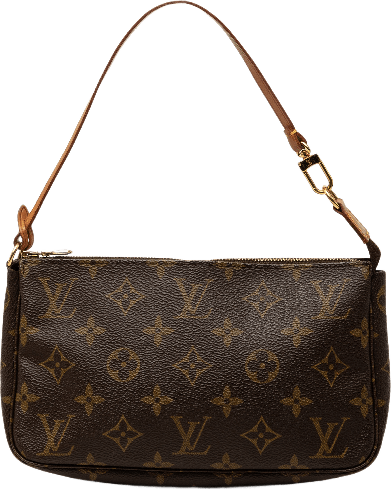 Louis Vuitton Monogram Pochette Accessoires, från Luxclusif, i färgen brun.