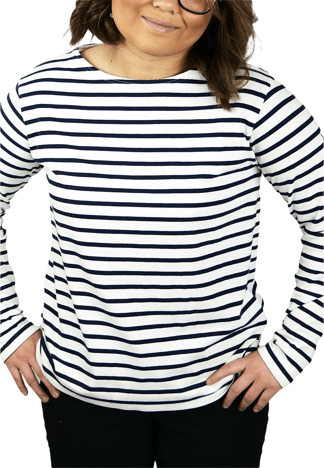 Bolmsö Randig Långärmad T-shirt, från Boomerang, i färgen Offwhite.