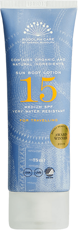 Sun Body Lotion SPF 15 Travelsize, från Rudolph Care.