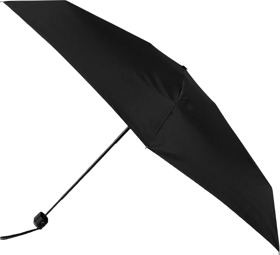 Mini platt Eco Paraply, från Totes, i färgen Black.