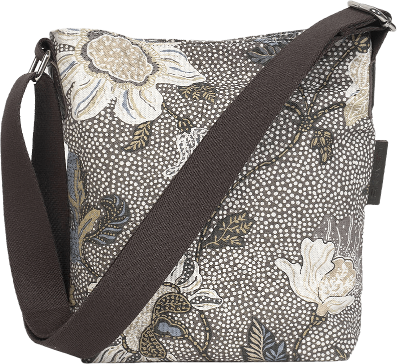 Small Shoulder Bag Khaki Flower Linen, från Ceannis, i färgen Linen.