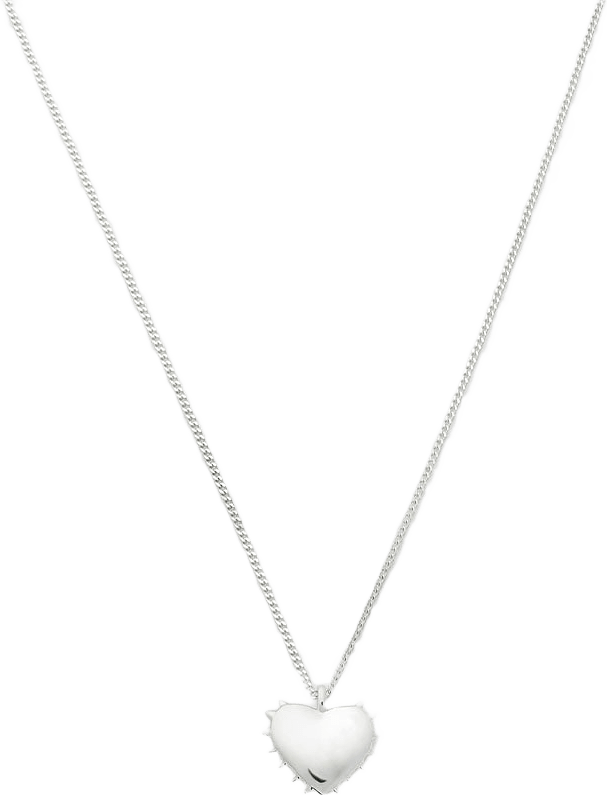 True Love Spike Heart Necklace Silver, från Syster P, i färgen Silver.