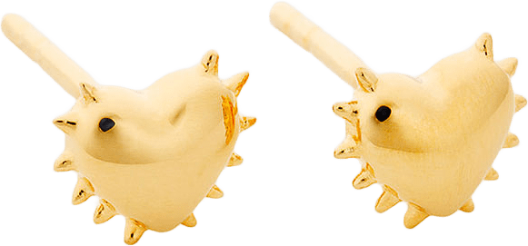 True Love Spike Heart Stud Earrings Gold, från Syster P, i färgen Gold.