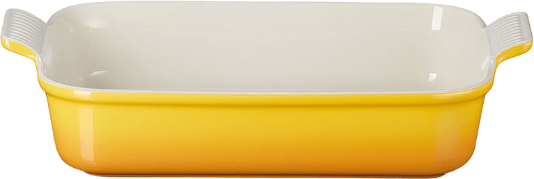 Rektangulär ugnsform Heritage stengods 32cm Nectar, från Le Creuset, i färgen Nectar.
