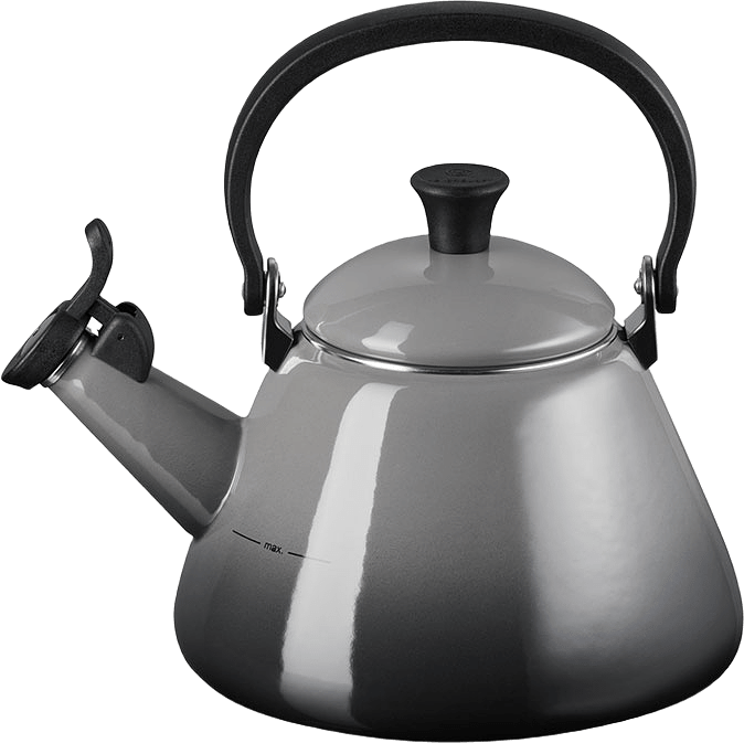 Kone-vattenkittel Flint, från Le Creuset, i färgen Flint.