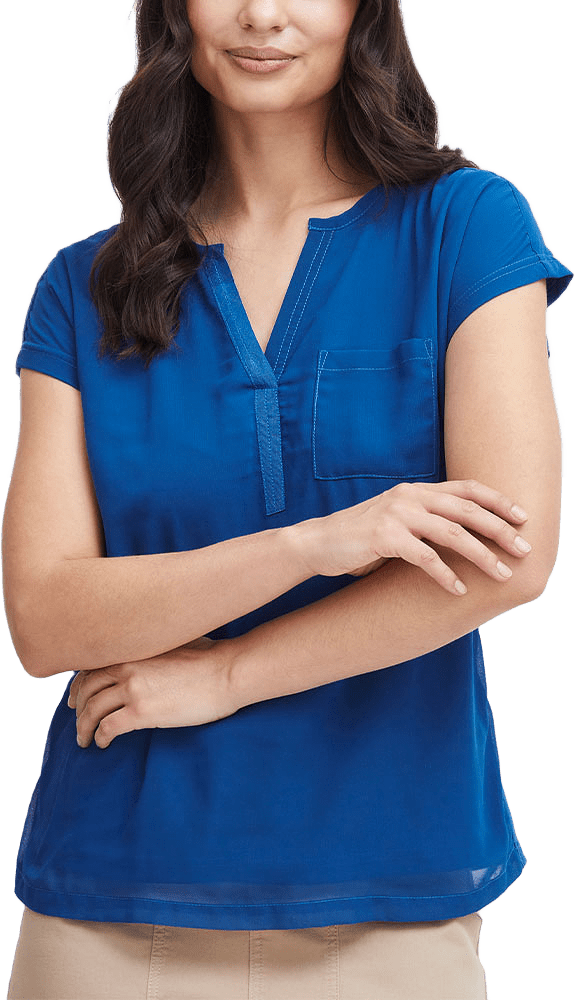 Zawov 2 Blouse, från Fransa, i färgen Beaucoup Blue.