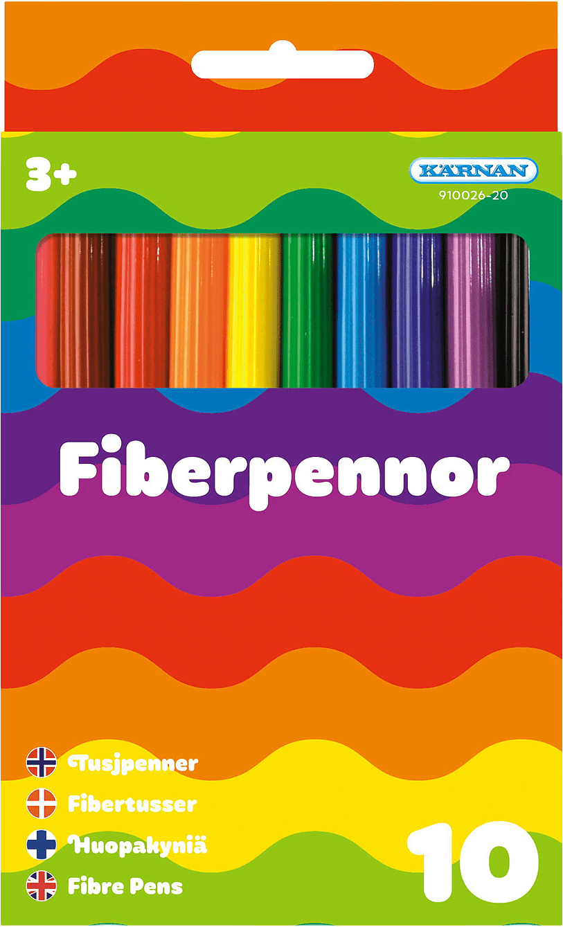 Fiberpennor 10 st, från KÄRNAN.