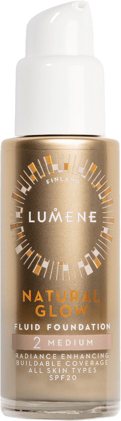 Natural Glow Fluid Foundation, från Lumene, i färgen Medium.