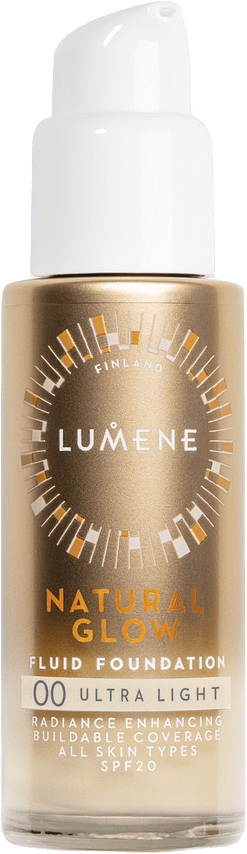 Natural Glow Fluid Foundation, från Lumene, i färgen Ultra Light.