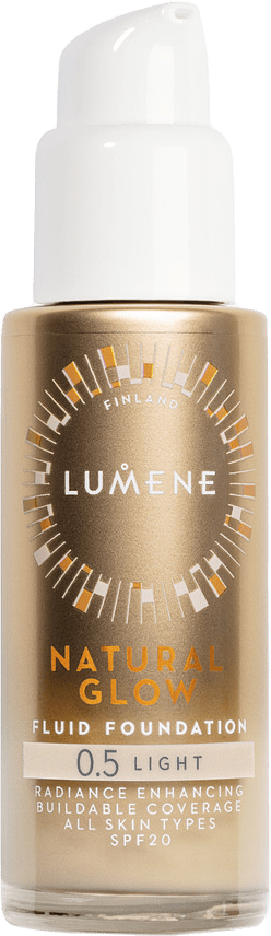 Natural Glow Fluid Foundation, från Lumene, i färgen Light.