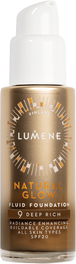 Natural Glow Fluid Foundation, från Lumene, i färgen Deep Rich.