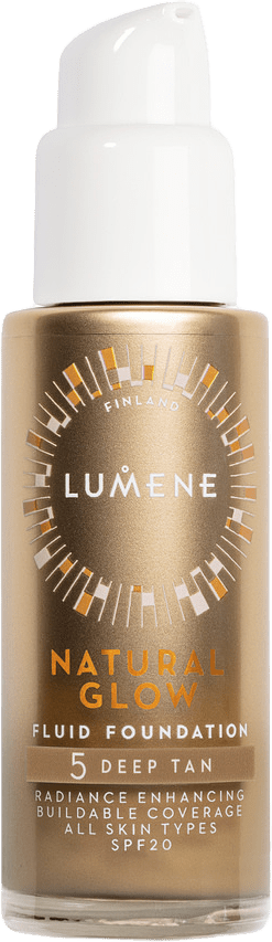 Natural Glow Fluid Foundation, från Lumene, i färgen Deep Tan.