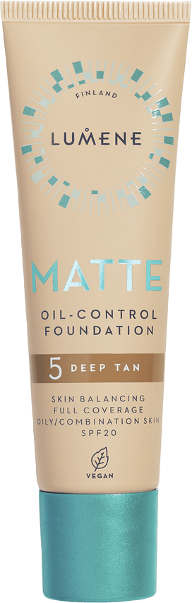 Matte Oil-Control Foundation, från Lumene, i färgen Deep Tan.