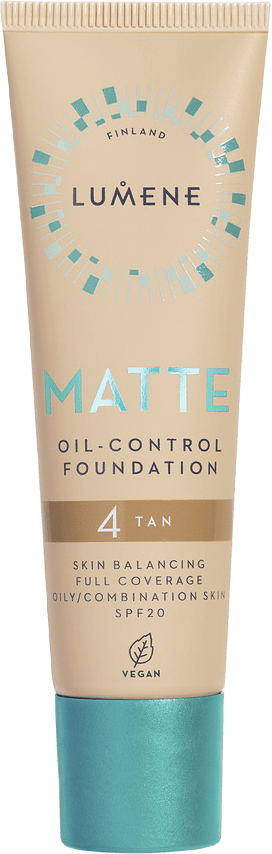 Matte Oil-Control Foundation, från Lumene, i färgen Tan.