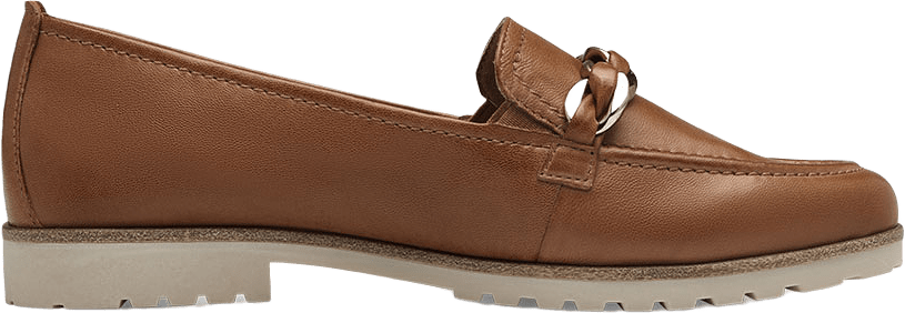 Slip On Loafer W. Chain, från Tamaris, i färgen Cognac Leather.