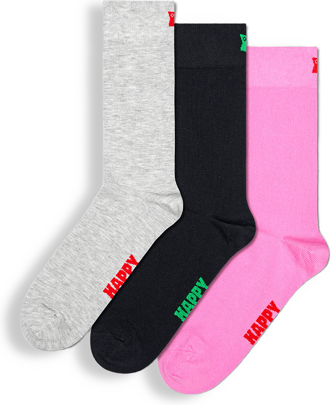 3-Pack Solid Socks