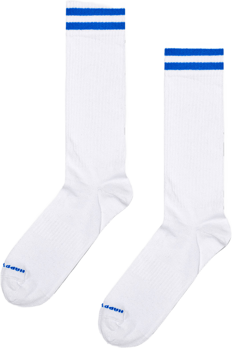 Solid Sneaker Thin Crew Sock, från Happy Socks, i färgen White.