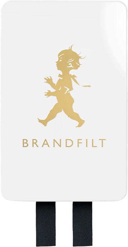 BRANDFILT - VIT/GULD, från Solstickan Design, i färgen Vit/Guld.