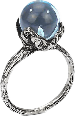 Ring Leaf Pearl, från Bottega Boccadamo, i färgen Silver.