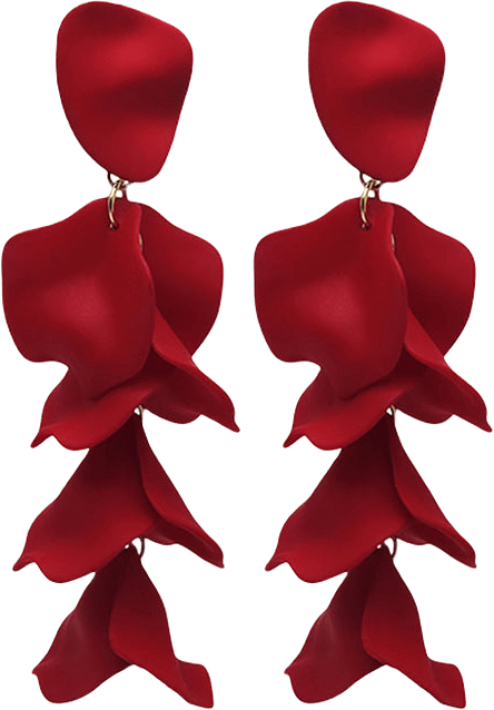 Flake Örhängen, från WOS, i färgen Red.