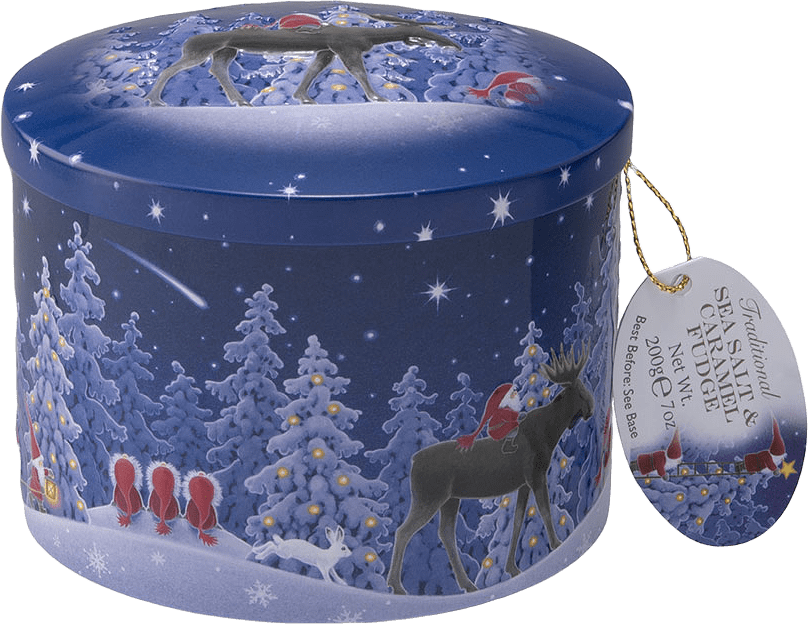 Santa & Moose, salt & karamellfudge, från Gardiners of Scotland, i färgen Blå.