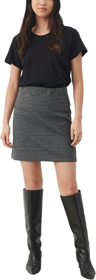 CorinnePW Skirt, från Part Two, i färgen Medium Grey Check.