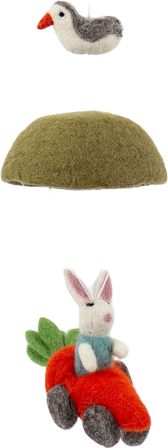 RABBIT WITH PARACHUTE Mobil, från A World of Craft, i färgen Orange.