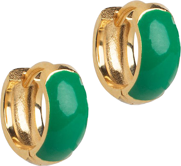 Örhängen, Enamel Wide, från ENAMEL Copenhagen, i färgen Grass Green.