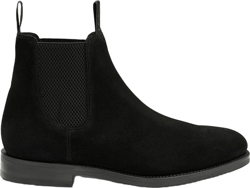 Emsworth Black Suede, från Loake, i färgen Black Suede.