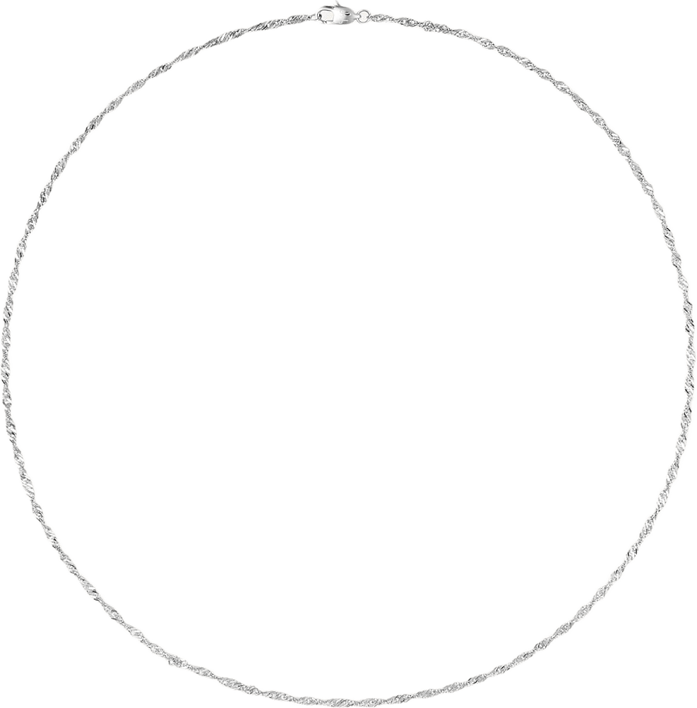 Twirl Steel 400 mm Necklace, från Mockberg, i färgen Silver.