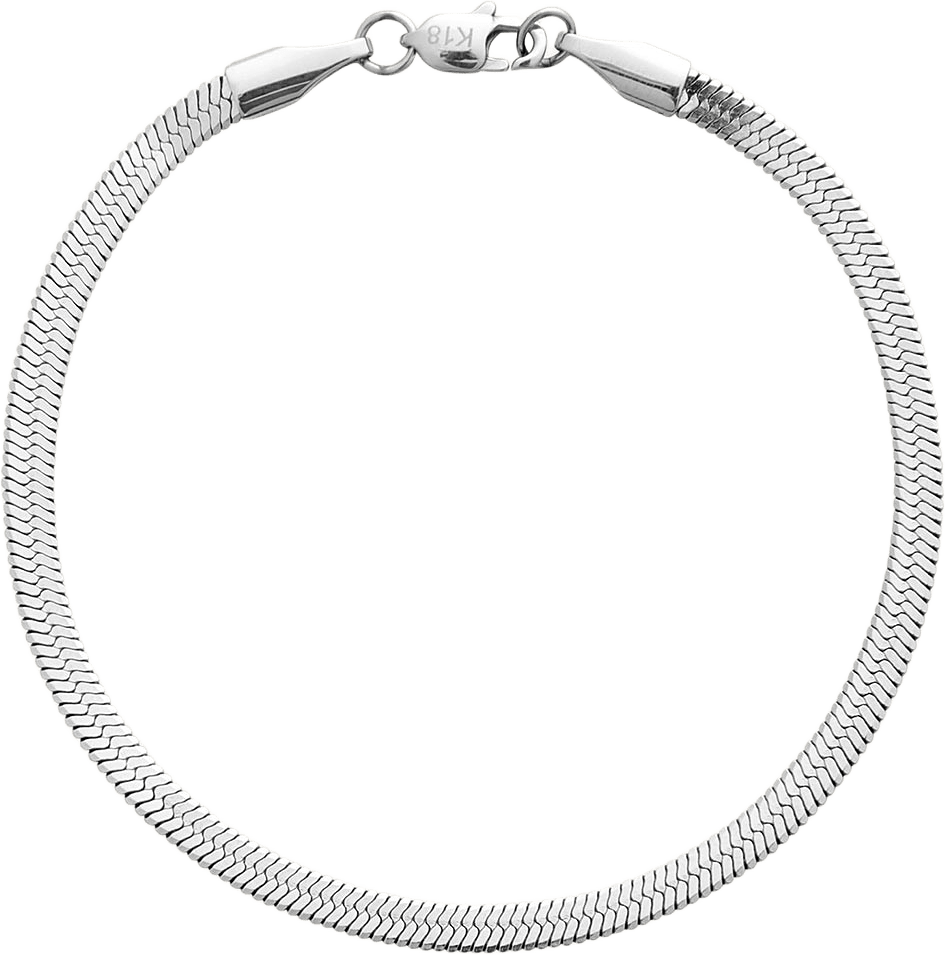 Thin Snake Steel Medium Bracelet, från Mockberg, i färgen Silver.