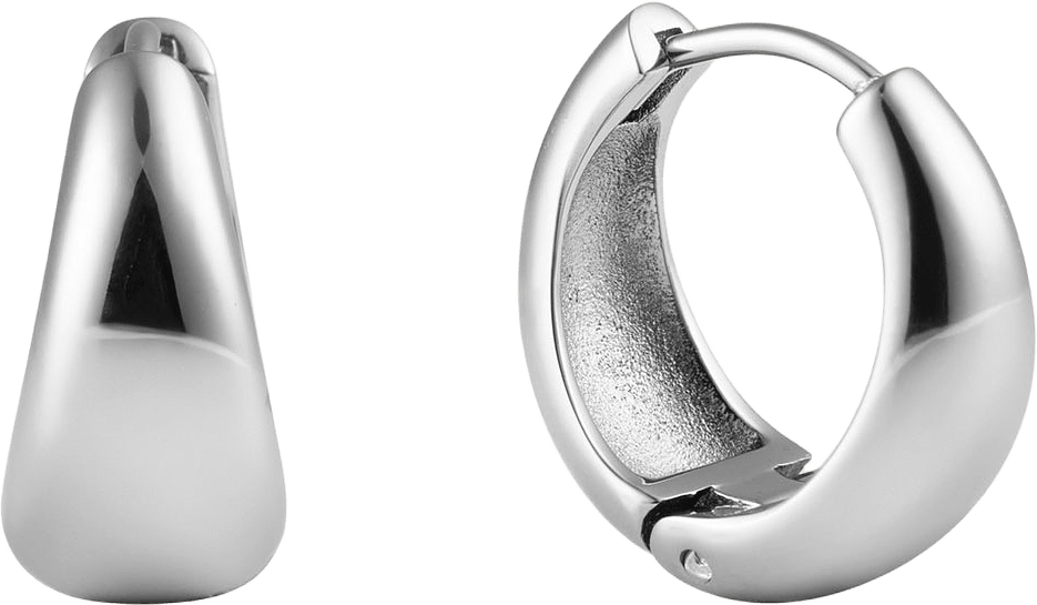 Bold Hoops Steel Medium, från Mockberg, i färgen Silver.