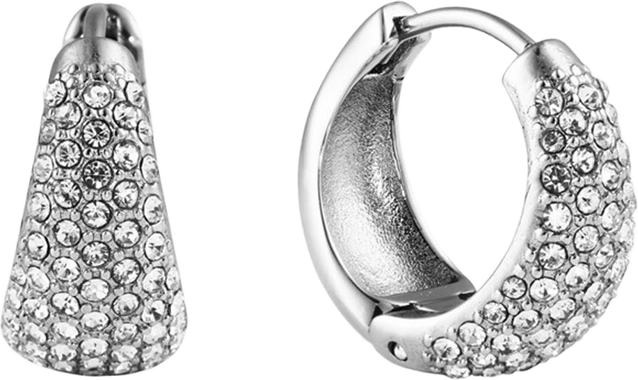 Treasure Hoops Steel Medium, från Mockberg, i färgen Silver.