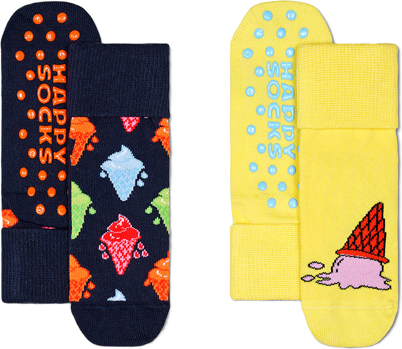 Kids 2-Pack Ice Cream Anti-Slip Socks