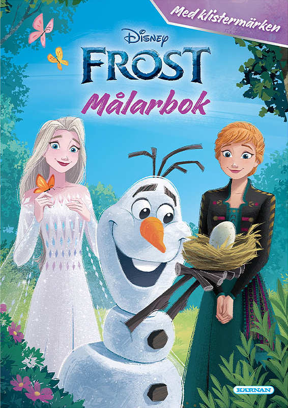 Målarbok Disney Frost, 24 sidor med klistermärken