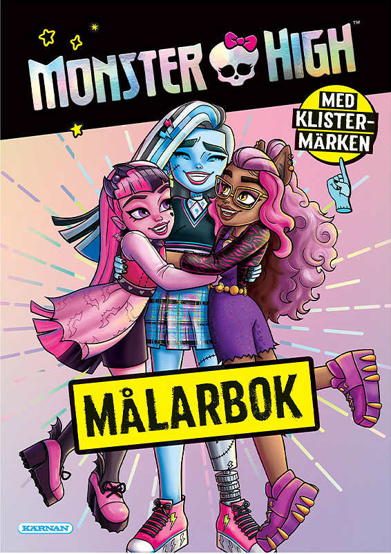 Målarbok Monster High, 24 sidor med klistermärken, från MONSTER HIGH.